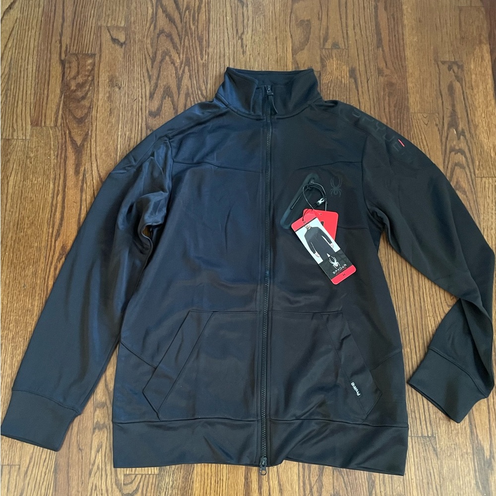 Mens Spyder active full zip jacket size med black